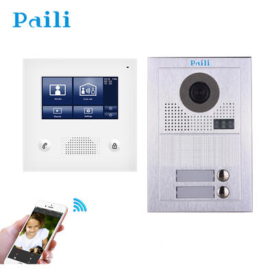 7 inch access control system video intercom SD Card memory 2 wire video door phone