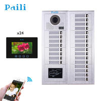 Wholesale cheap 7 inch phone touch screen alarm system 24 video cameras with 24 bell buttons